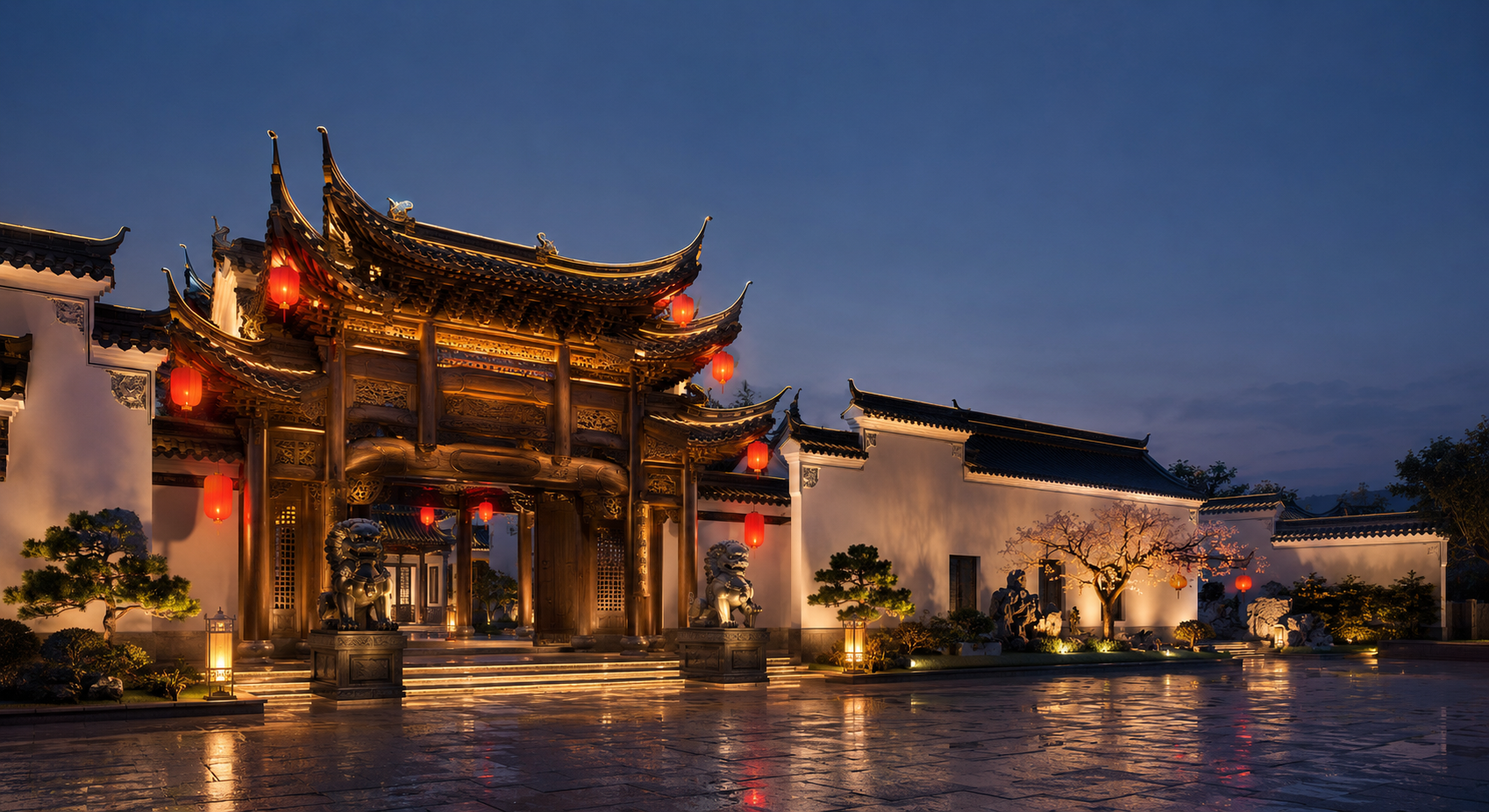 Xiangxi Fu architecture and Zhangjiajie landscape